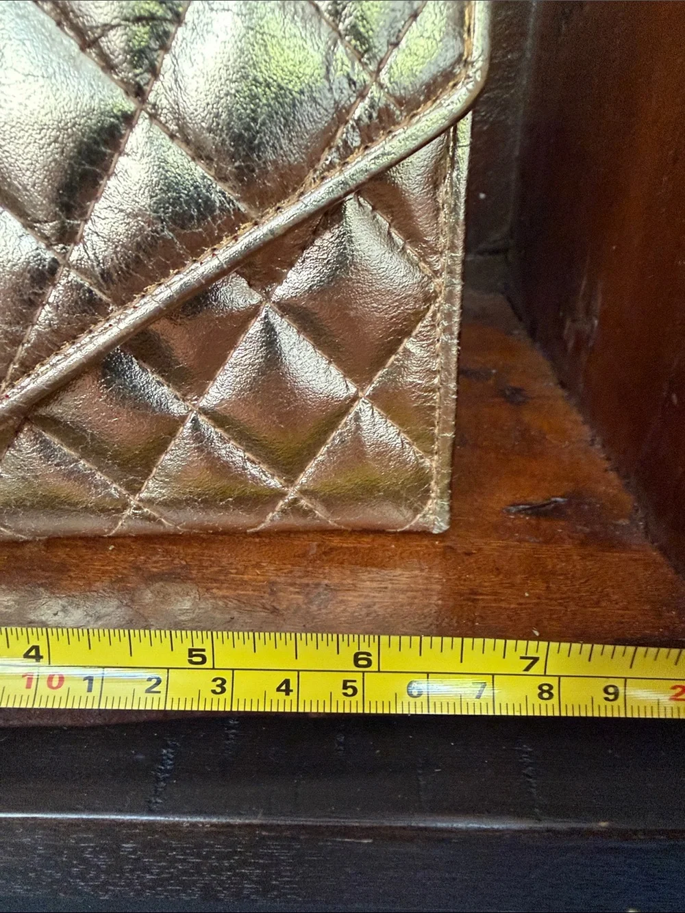 Vintage Jay Herbert Quilted Metallic Clutch - Gold with strap
